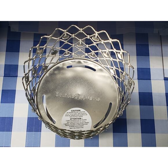 BBW Silver Wired Gems Large 3 Wick Candle Holder - Picture 2 of 2